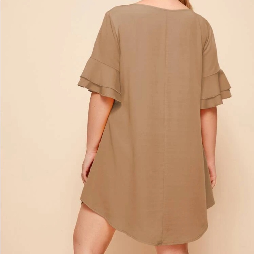 Boho flounce sleeve tunic dress - Picture 6 of 16